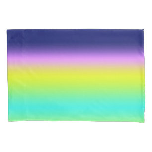 Ombre purple yellow green spring summer colors  pillowcase