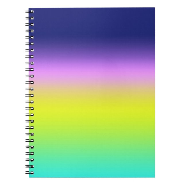 Ombre purple yellow green spring summer colours ri notebook (Front)
