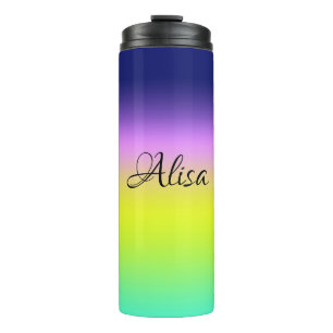 Ombre purple yellow green spring summer colours ri thermal tumbler