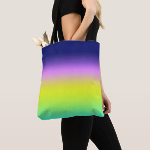Ombre purple yellow green spring summer colours ri tote bag