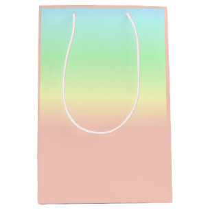 Ombre Rainbow Abstract Pastel Pattern Medium Gift Bag
