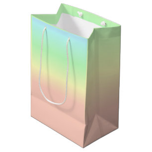 Ombre Rainbow Abstract Pastel Pattern Medium Gift Bag