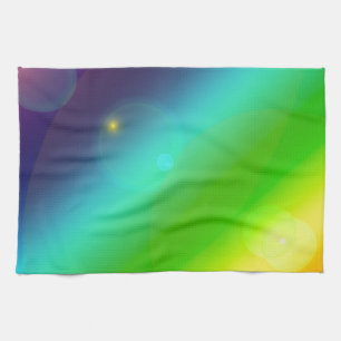 ombre rainbow kitchen towel