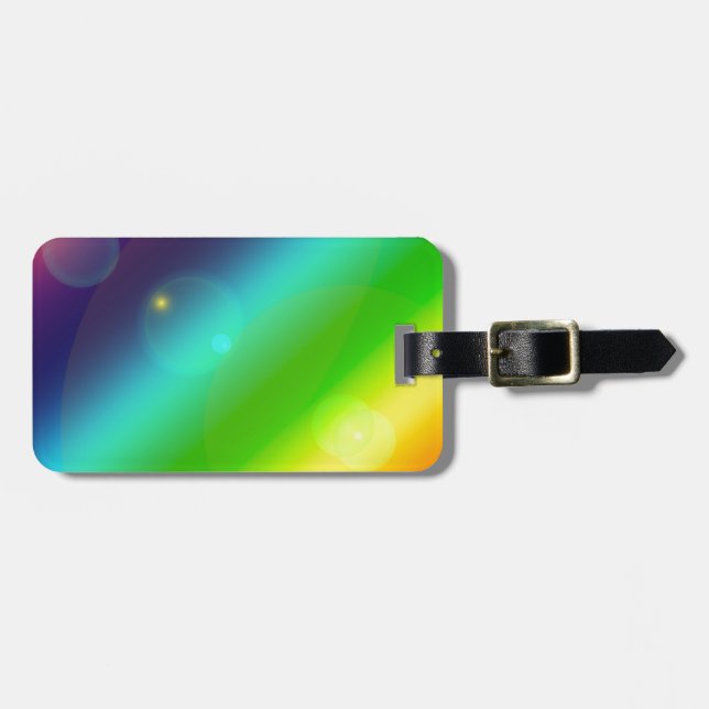ombre rainbow luggage tag (Front Horizontal)
