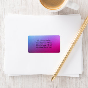 Ombre Rainbow Metallic   Custom Bookplate Label