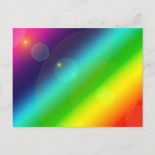 ombre rainbow postcard