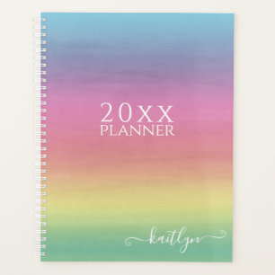 Ombre Rainbow Sky   Personalized Planner