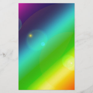 ombre rainbow stationery