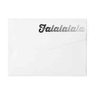 Ombre Red Falalalala Custom Holiday Address Labels