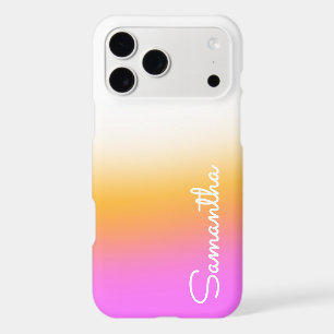 Ombre Rose Orange Blanc Nom Personnalisé Féminin