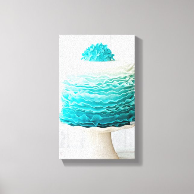 Ombre ruffle cake canvas print (Front)