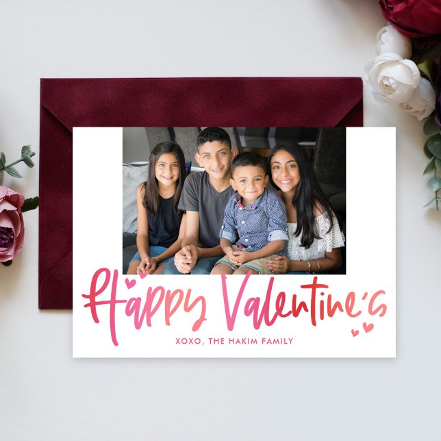 Ombre Saluer Valentine's Day Carte photo (Créateur téléchargé)