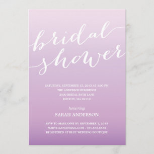 OMBRE SHOWER BRIDAL SHOWER INVITATION