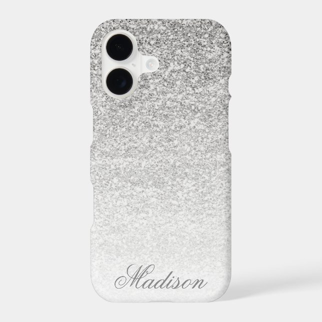 Ombre Silver Glitter iPhone 7 Case (Back)
