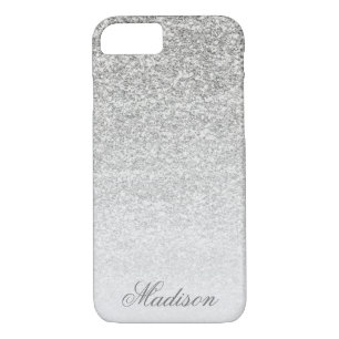Ombre Silver Glitter iPhone 7 Case