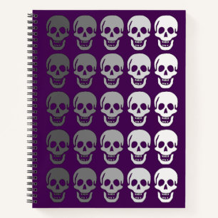 Ombre Skulls, Purple Notebook