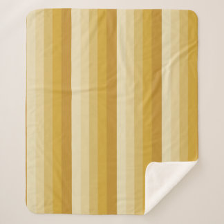 Ombre stripes in gold tones sherpa blanket
