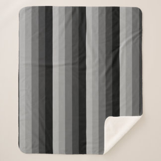 Ombre stripes in grey tones sherpa blanket