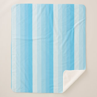 Ombre stripes in turquoise blue tones sherpa blanket