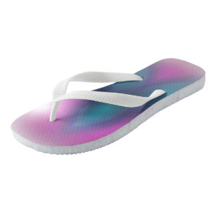 Ombre Sunburst Pink & Blue Pair of Flip Flops