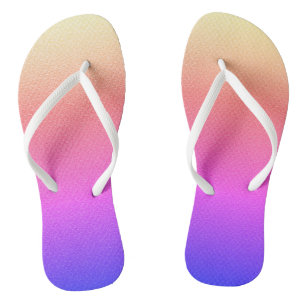 Ombre Sunset   Bronze Pink Purple Custom Flip Flops