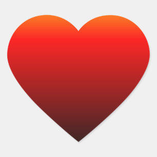 Ombre Sunset Heart Sticker