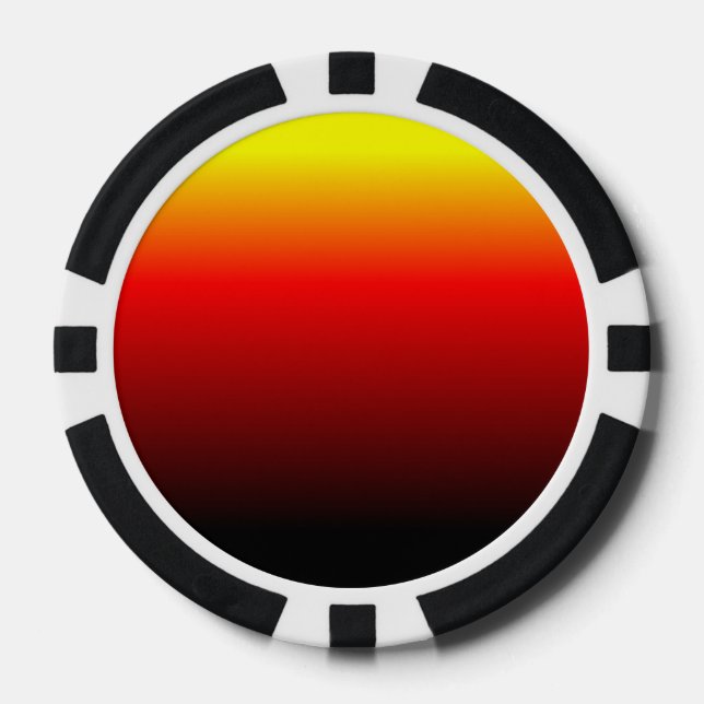 Ombre Sunset Poker Chips (Front)
