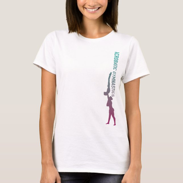 Ombre T-Shirt de gymnastique acrobatique (Devant)
