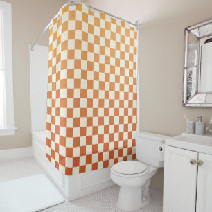 Ombre terracotta checkers chequered pattern