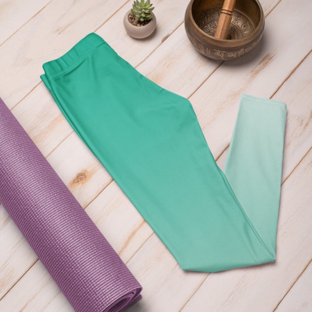 Ombre Trend Color Jade Green - Pastel Leggings (Créateur téléchargé)