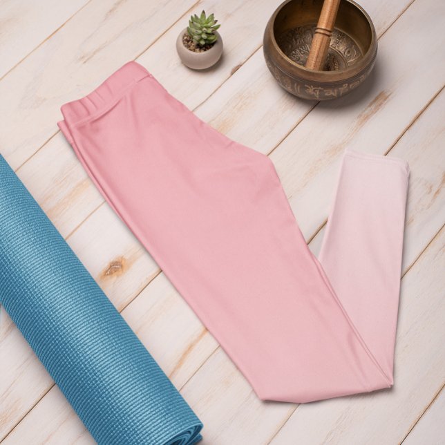 Ombre Trend Colour Watermelon Pink Pastel Leggings (Creator Uploaded)