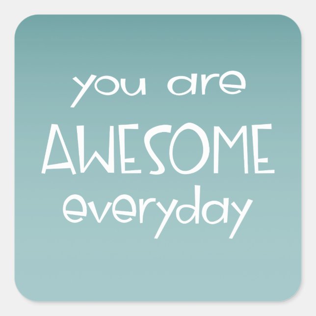 Ombre Turquoise génial | Sticker enseignant (Devant)