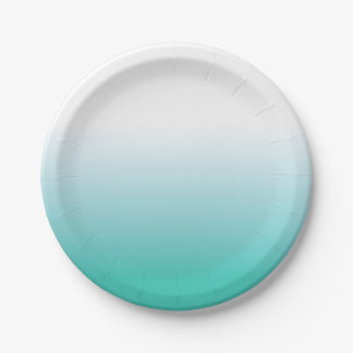 OMBRE TURQUOISE PAPER PLATES