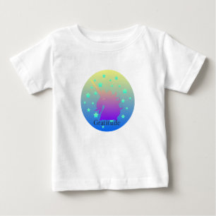 Ombre unicorn with word gratitude baby T-Shirt