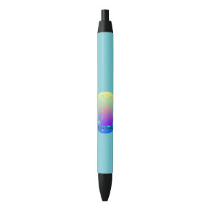Ombre unicorn with word gratitude black ink pen