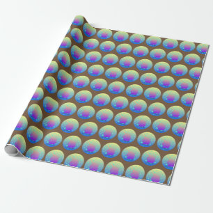 Ombre unicorn with word gratitude wrapping paper