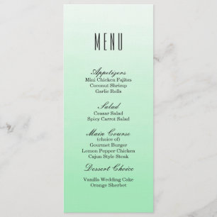 Ombre verte à la menthe   Menu Dîner mariage