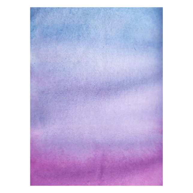 Ombre Watercolor Custom Purple/Blue Tablecloth (Front)