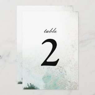 Ombre Watercolor Table Number GREEN