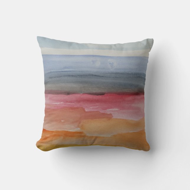 Ombre Watercolour Throw Pillow (Front)