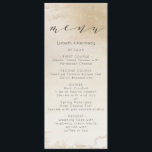 Ombre Yellow Gold Frosted Foil Watercolor Dinner Menu<br><div class="desc">Ombre Yellow Gold Frosted Foil Watercolor Wedding Design with hand painted watercolor wash fading golden sand beige background texture. A Chic and Modern Look for a spring or summer wedding, with soft pastel colour palette : sand, yellow, and gold faux foil veins and details, and a modern trendy brush Script...</div>