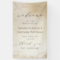 Ombre Yellow Gold Frosted Foil Wedding Welcome