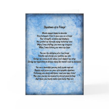 Ombres d'une carte d'ami (bleu)