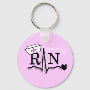 Omcology Nurse  RN Gifts QRS Design Keychain