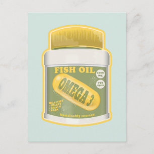 Omega 3 fish oil postcard