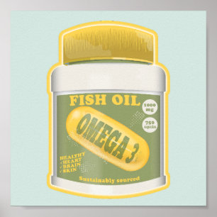 Omega 3 fish oil poster