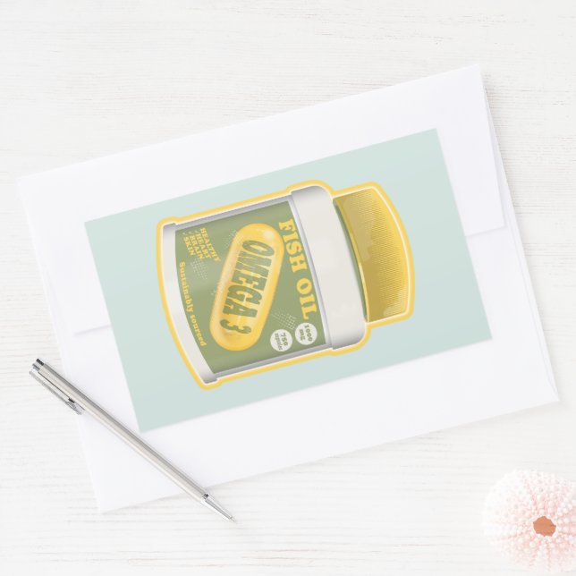 Omega 3 fish oil sticker (Envelope)