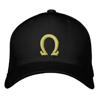 omega embroidered hat