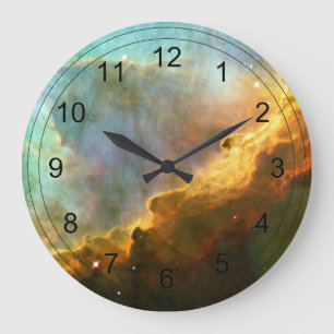 Omega Nebula Large Clock