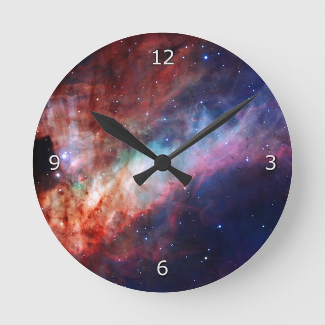 Omega Nebula - Our Awesome Universe Round Clock (Front)